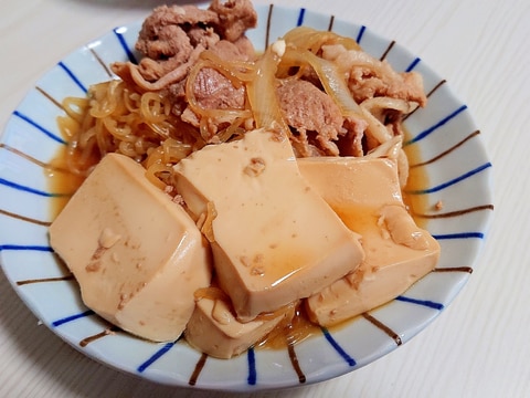 豚こま肉で作る肉豆腐